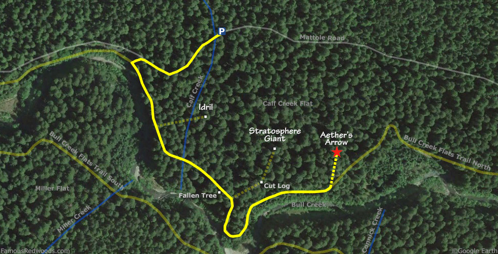 Aether's Arrow Tree Hike Map