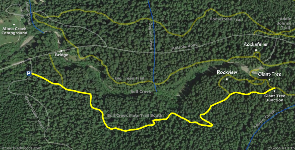 Alice Rhodes Tree Alternate Hike Map