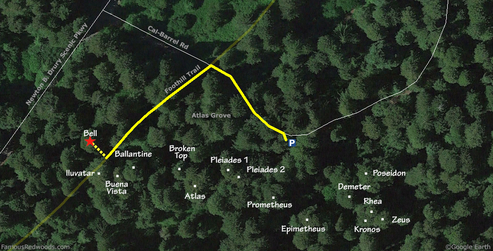 Bell Tree Hike Map