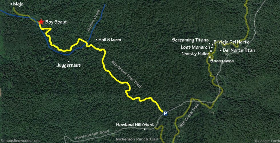Boy Scout Tree Hike Map