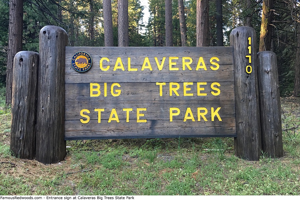 Calaveras Big Trees State Park - Entrance Sign