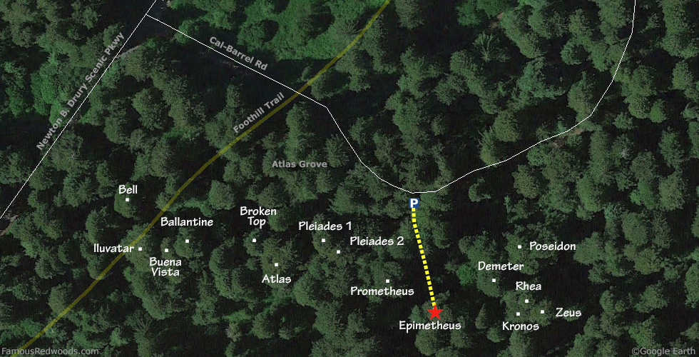 Epimetheus Tree Hike Map