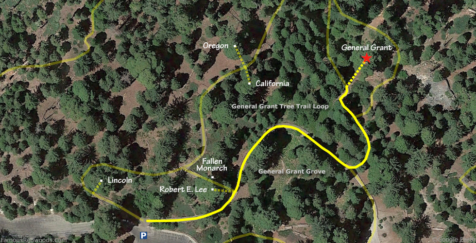 General Grant Tree Hike Map
