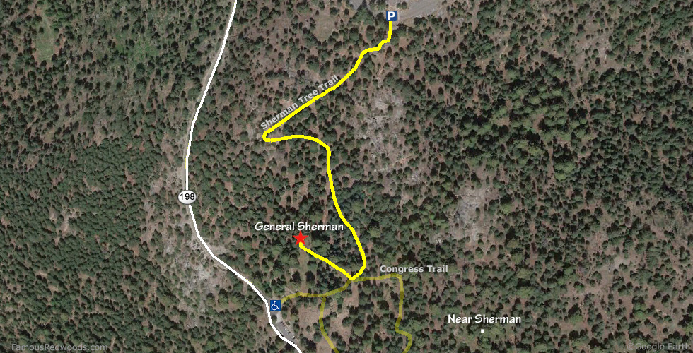 General Sherman Tree Hike Map