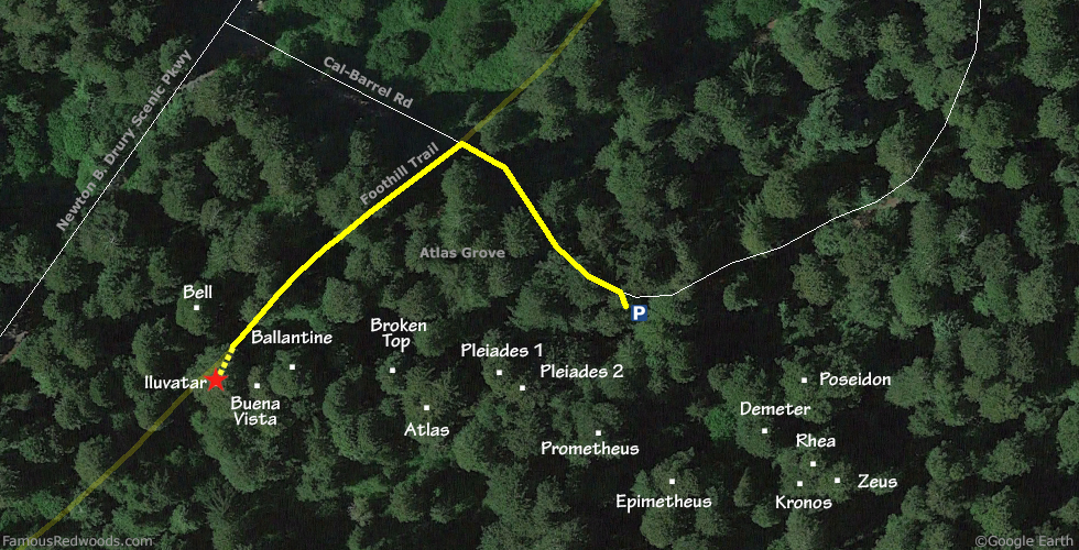 Iluvatar Tree Hike Map