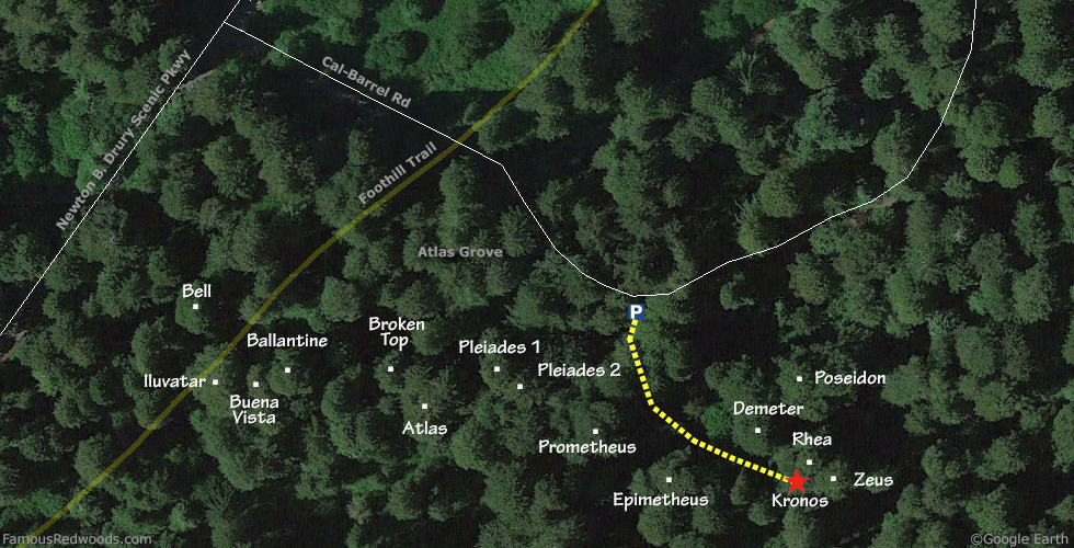 Kronos Tree Hike Map