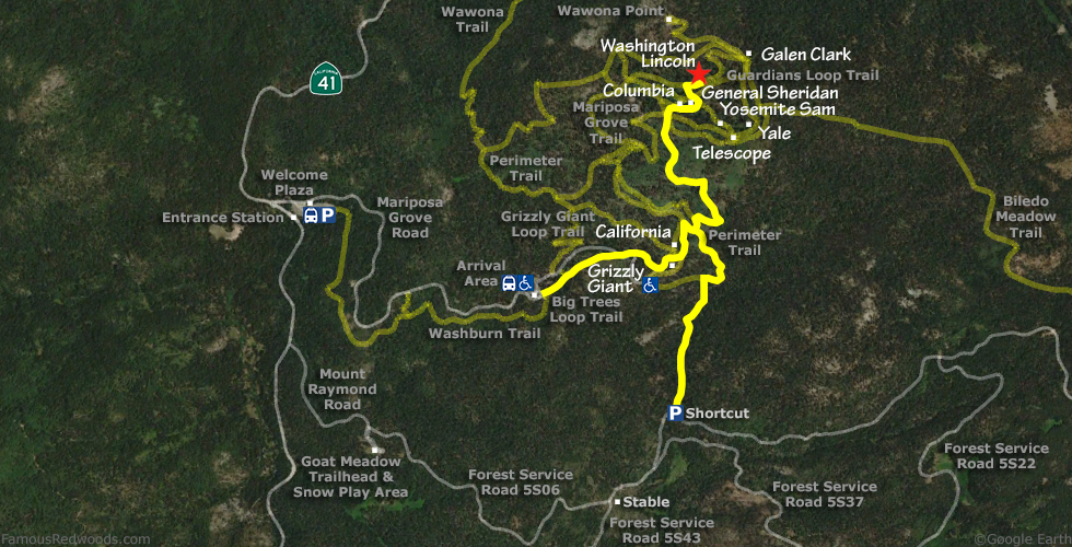 Lincoln Tree Hike Map