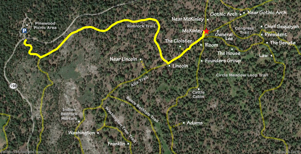 McKinley Tree Hike Map