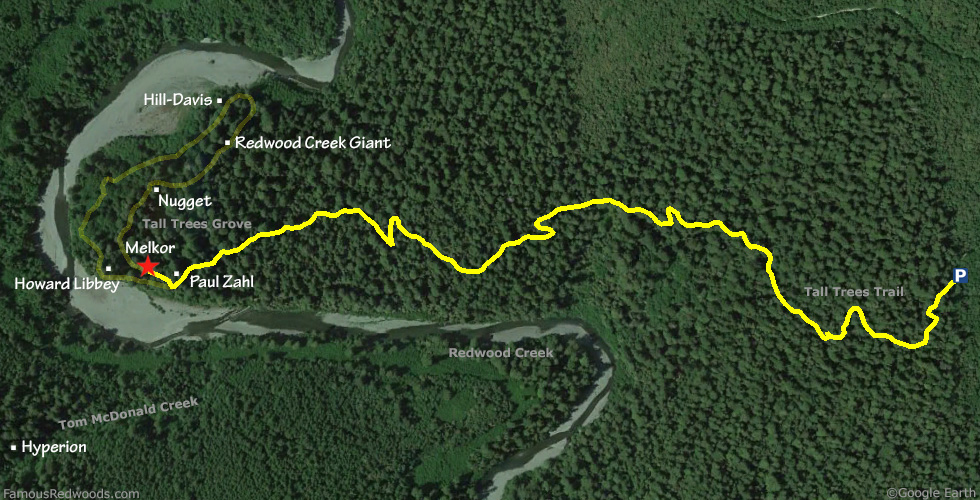 Melkor Tree Hike Map