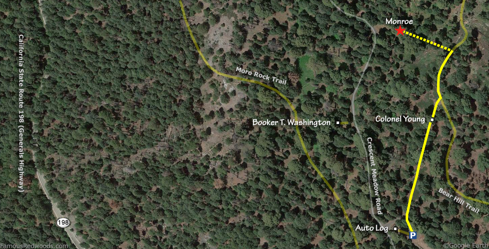 Monroe Tree Hike Map