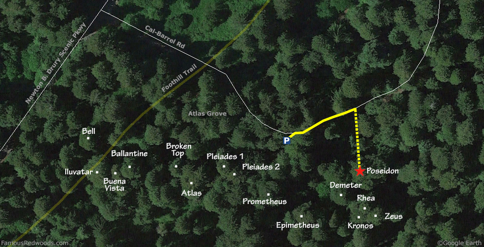 Poseidon Tree Hike Map