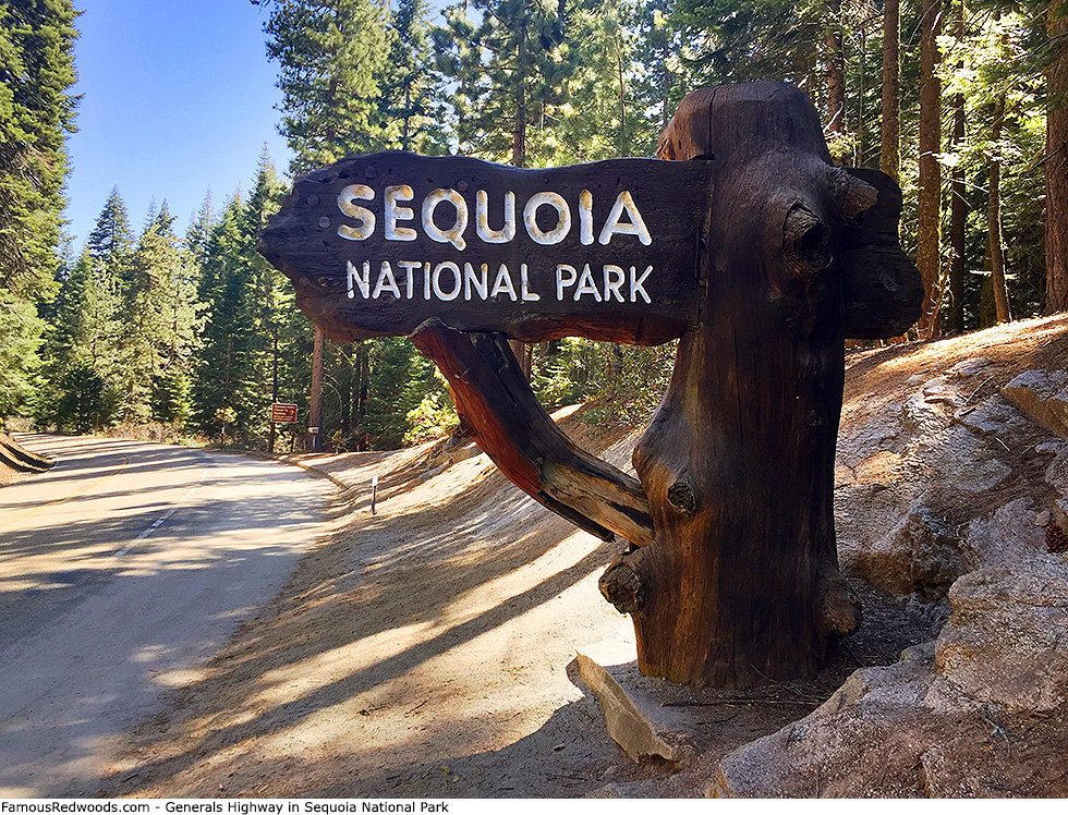 Sequoia National Park - Generals Highway Sign