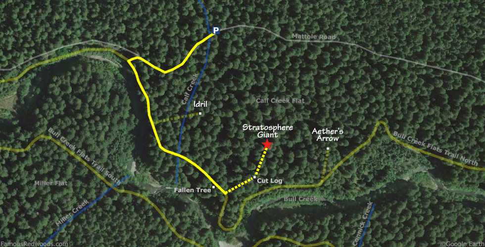 Stratosphere Giant Tree Hike Map